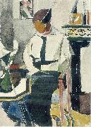 Theo van Doesburg Lena in interieur oil painting
